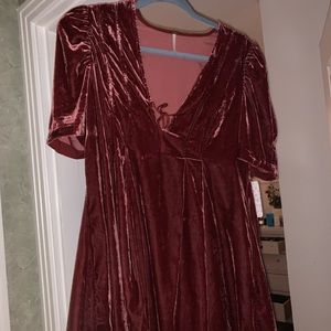 Free People velvet mini dress